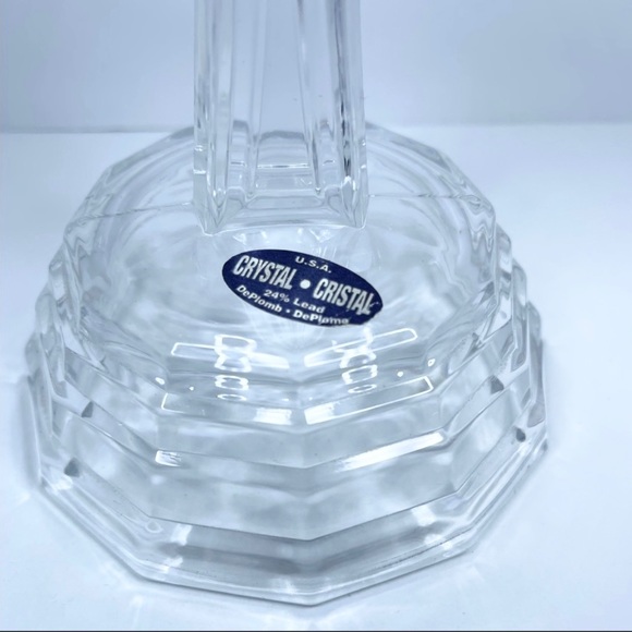 Vintage St George Cross 24% Lead Crystal Sculpture On Round Base High Quality - Picture 2 of 3